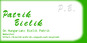 patrik bielik business card